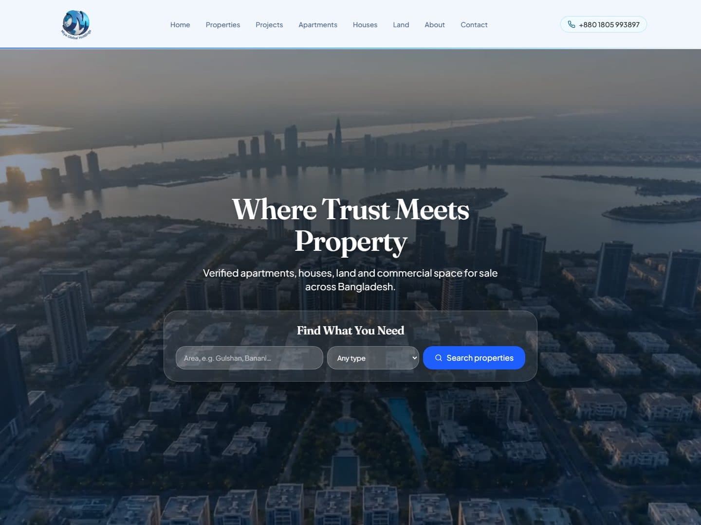 MGB Holdings — Property Platform — screenshot of the live product