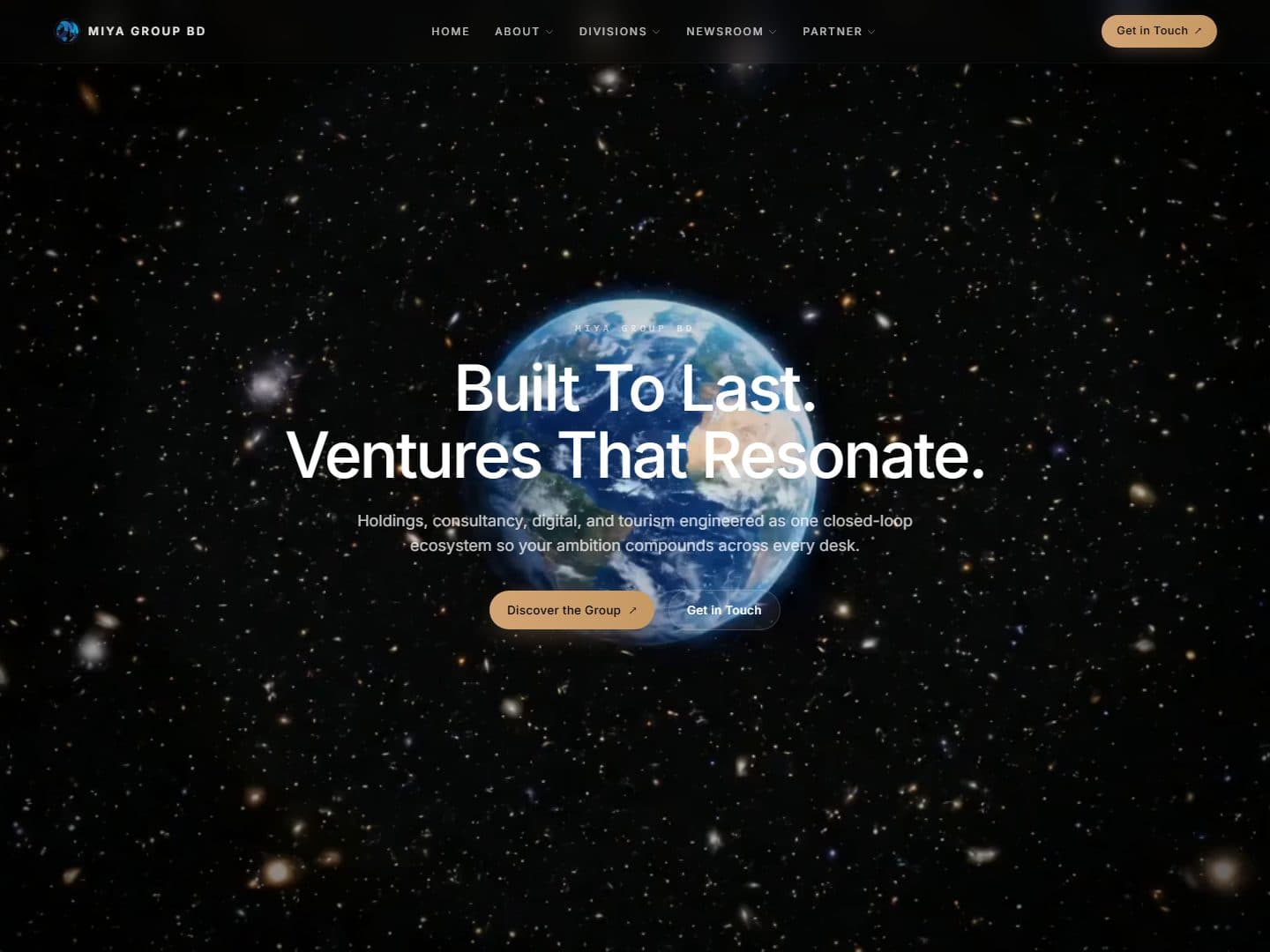 Miya Group BD — Group Corporate Site — screenshot of the live product